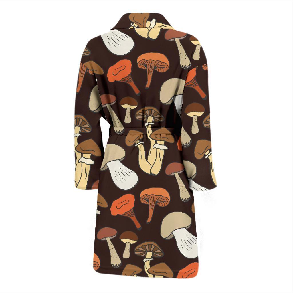 Mushroom Pattern Print Design A05 Men Bathrobe-JORJUNE.COM