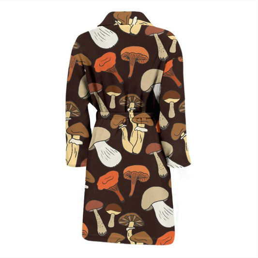 Mushroom Pattern Print Design A05 Men Bathrobe-JORJUNE.COM