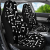Music Note Black white Themed Print Universal Fit Car Seat Covers