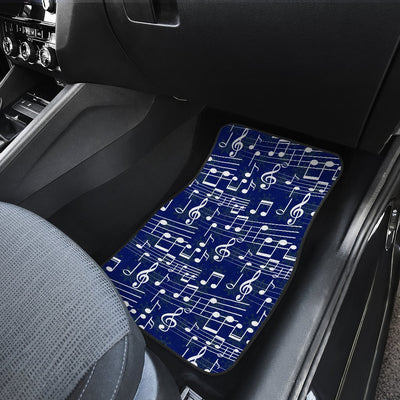 Music Note Blue Themed Print Car Floor Mats