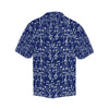 Music Note Blue Themed Print Men Aloha Hawaiian Shirt