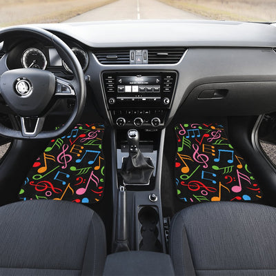 Music Note Colorful Themed Print Car Floor Mats