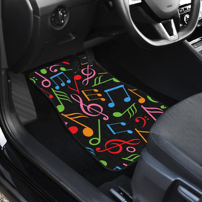 Music Note Colorful Themed Print Car Floor Mats