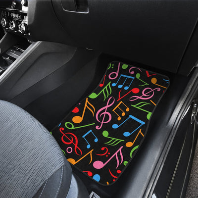 Music Note Colorful Themed Print Car Floor Mats