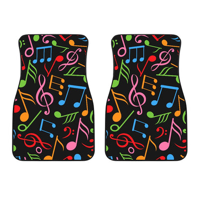 Music Note Colorful Themed Print Car Floor Mats