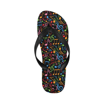 Music Note Colorful Themed Print Flip Flops-JTAMIGO.COM
