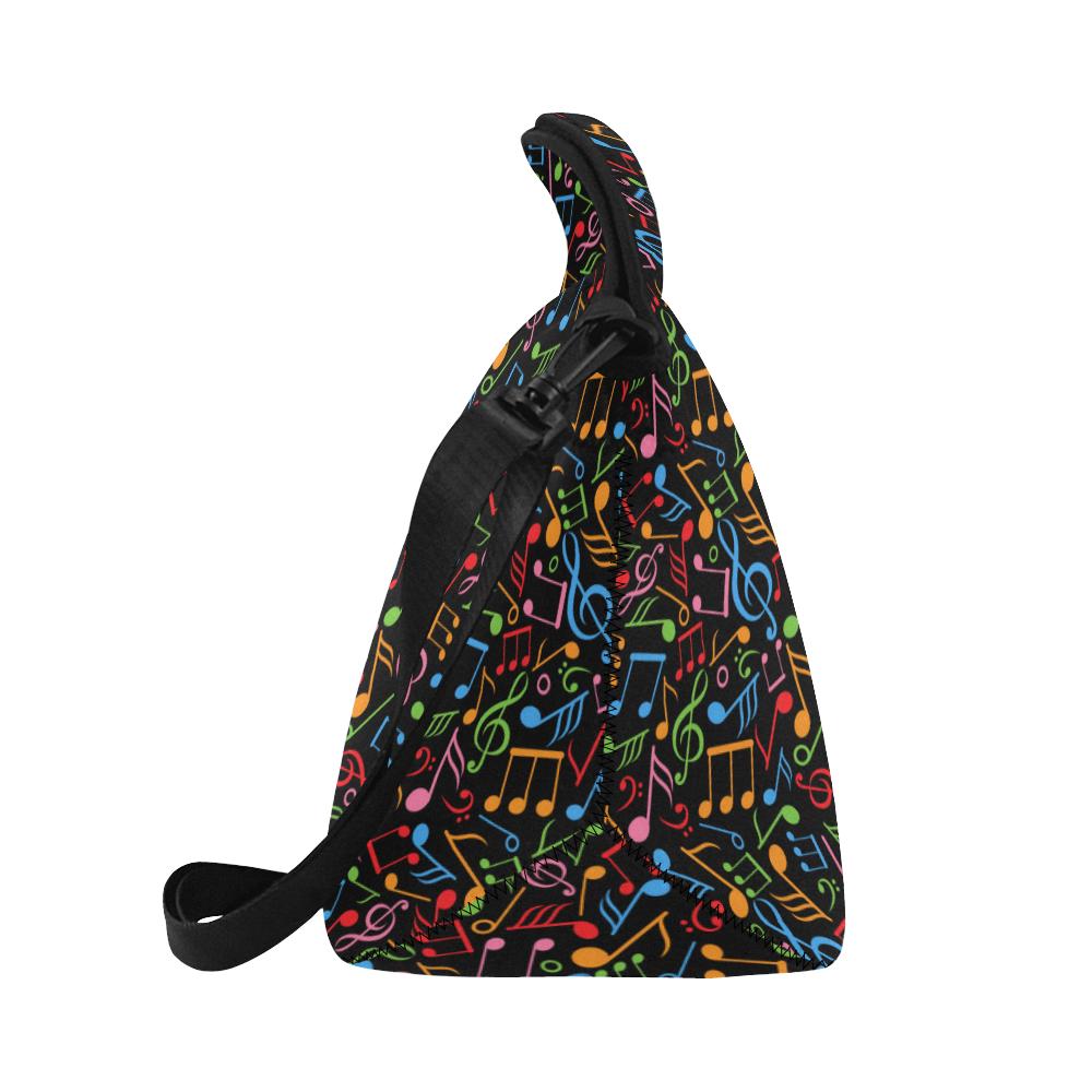 Music Note Colorful Themed Print Neoprene Lunch Bag (Model 1669)(Large)-JTAMIGO.COM