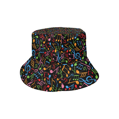 Music Note Colorful Themed Print Unisex Bucket Hat