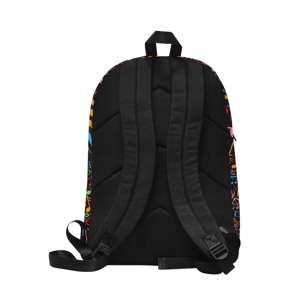 Music Note Colorful Themed Print Waterproof Backpack-JTAMIGO.COM
