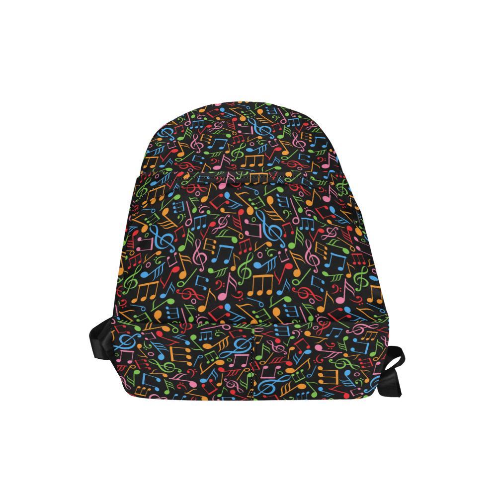 Music Note Colorful Themed Print Waterproof Backpack-JTAMIGO.COM
