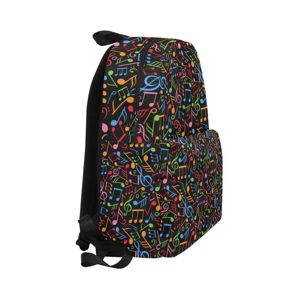 Music Note Colorful Themed Print Waterproof Backpack-JTAMIGO.COM