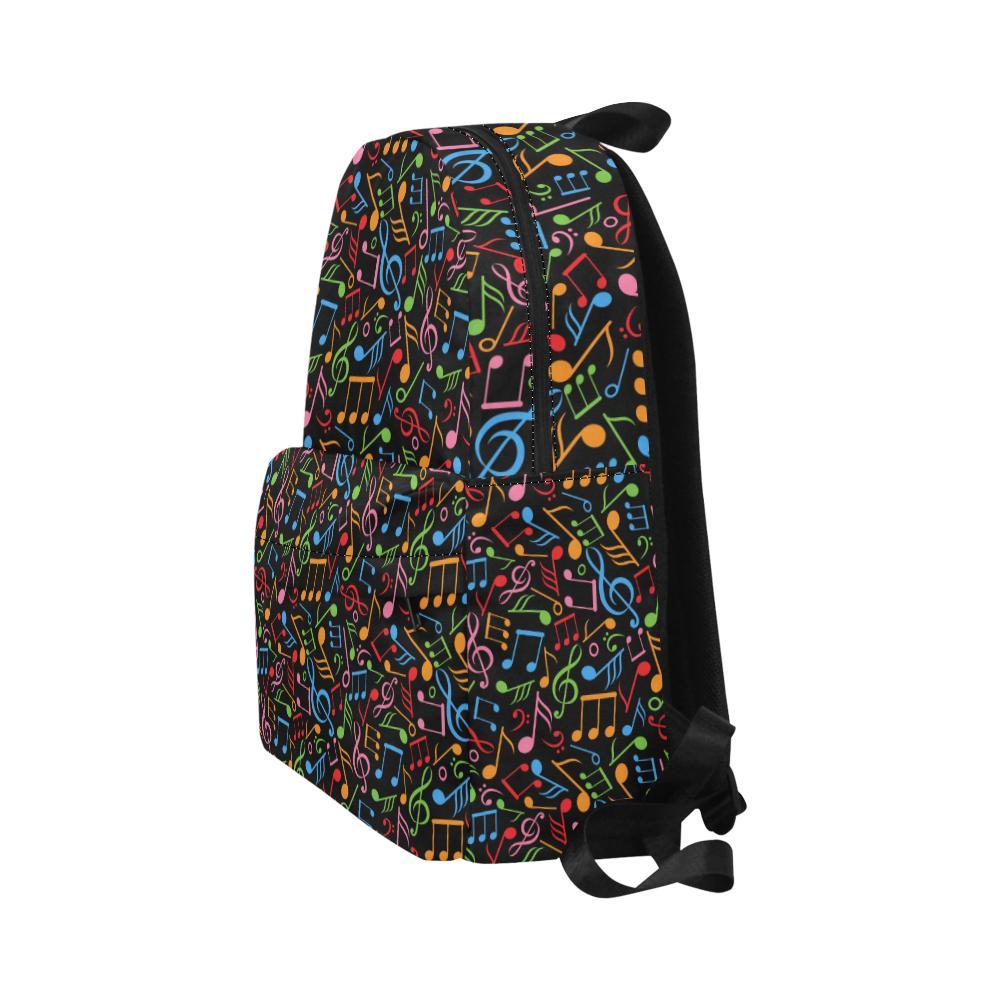 Music Note Colorful Themed Print Waterproof Backpack-JTAMIGO.COM