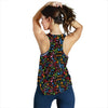 Music Note Colorful Themed Print Women Racerback Tank Top
