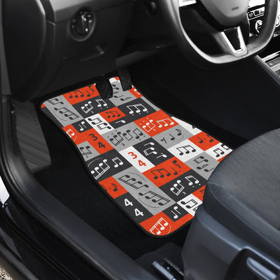 Music Note Design Themed Print Car Floor Mats