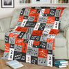 Music Note Design Themed Print Fleece Blanket