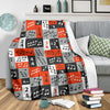 Music Note Design Themed Print Fleece Blanket