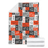 Music Note Design Themed Print Fleece Blanket