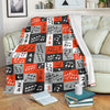 Music Note Design Themed Print Fleece Blanket