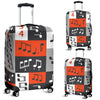 Music Note Design Themed Print Luggage Cover Protector