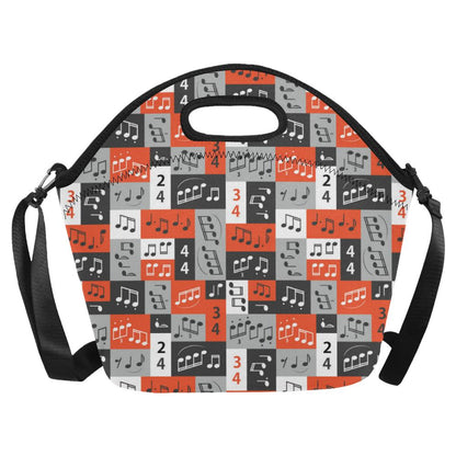 Music Note Design Themed Print Neoprene Lunch Bag (Model 1669)(Large)-JTAMIGO.COM