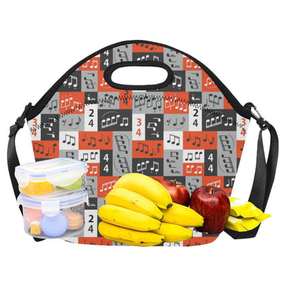 Music Note Design Themed Print Neoprene Lunch Bag (Model 1669)(Large)-JTAMIGO.COM