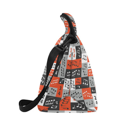 Music Note Design Themed Print Neoprene Lunch Bag (Model 1669)(Large)-JTAMIGO.COM