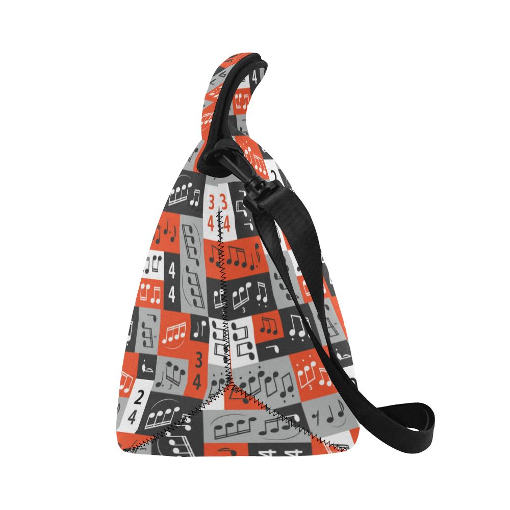Music Note Design Themed Print Neoprene Lunch Bag (Model 1669)(Large)-JTAMIGO.COM