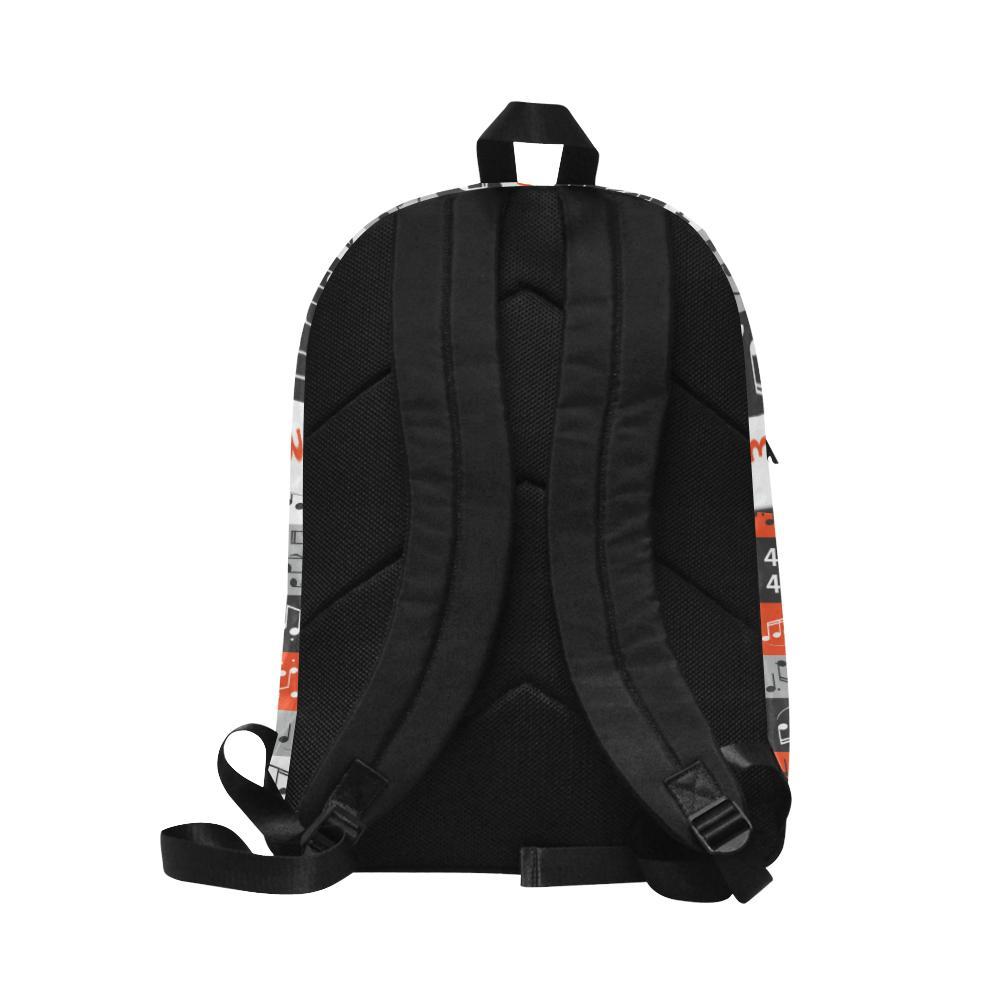 Music Note Design Themed Print Waterproof Backpack-JTAMIGO.COM