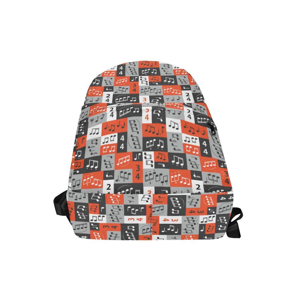 Music Note Design Themed Print Waterproof Backpack-JTAMIGO.COM