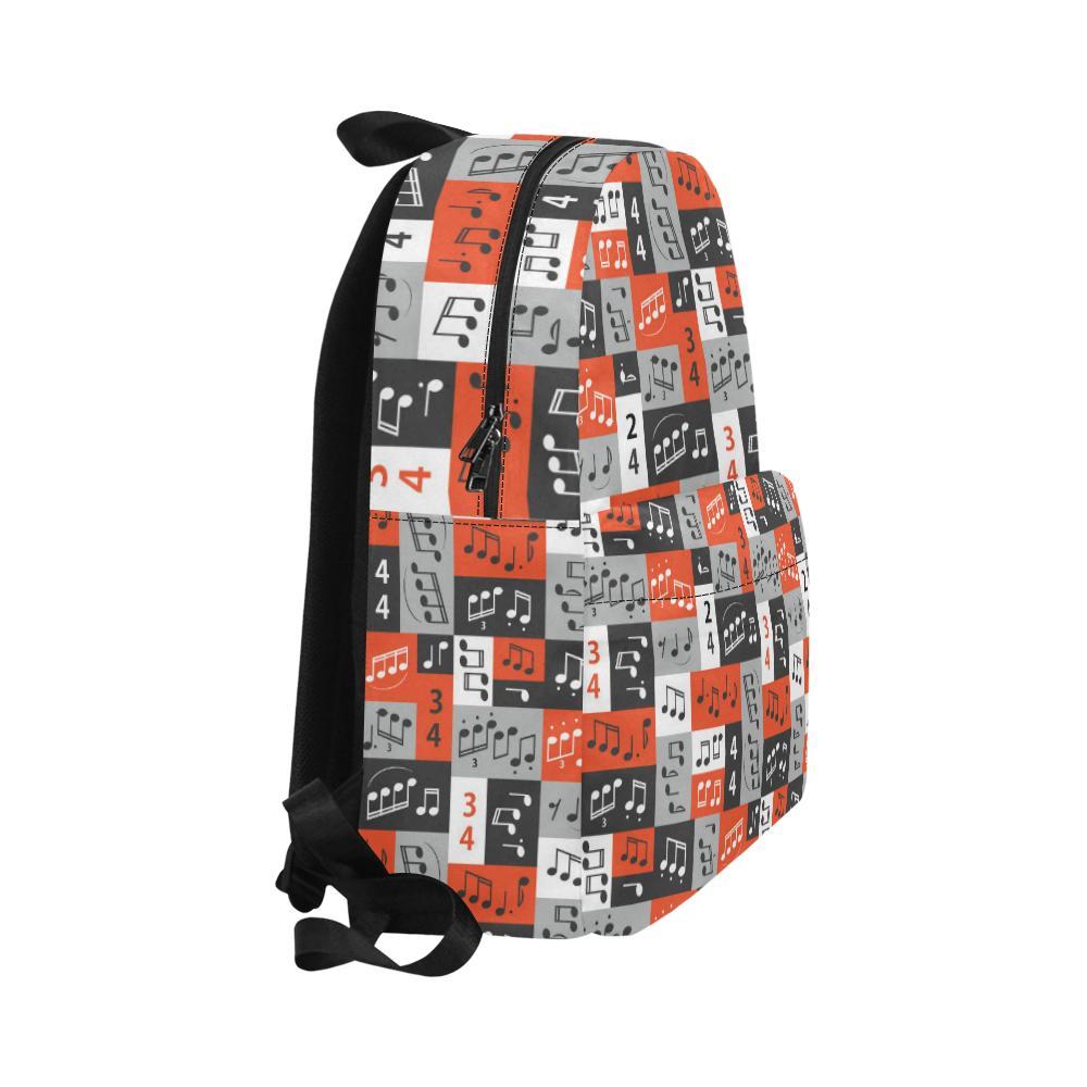Music Note Design Themed Print Waterproof Backpack-JTAMIGO.COM