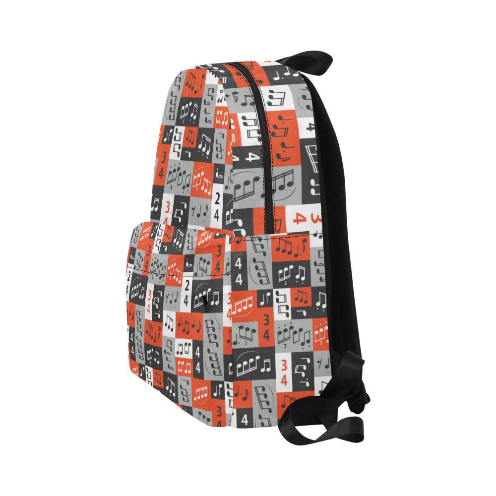 Music Note Design Themed Print Waterproof Backpack-JTAMIGO.COM