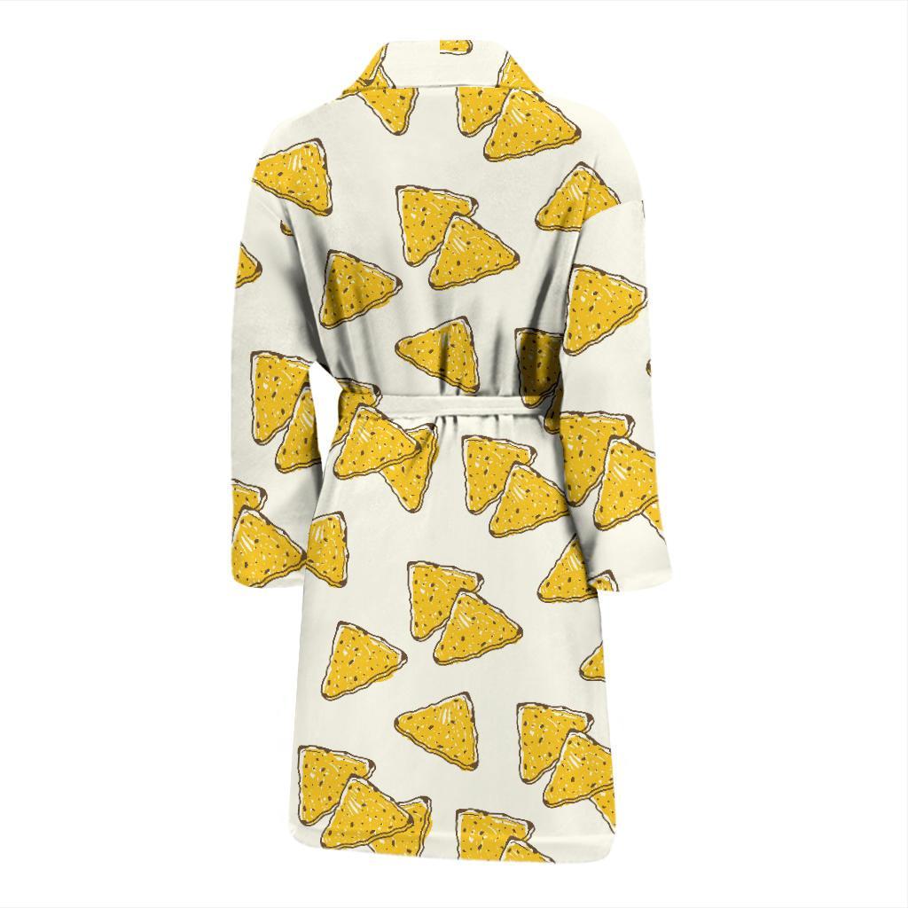 Nachos Pattern Print Design A01 Men Bathrobe-JORJUNE.COM