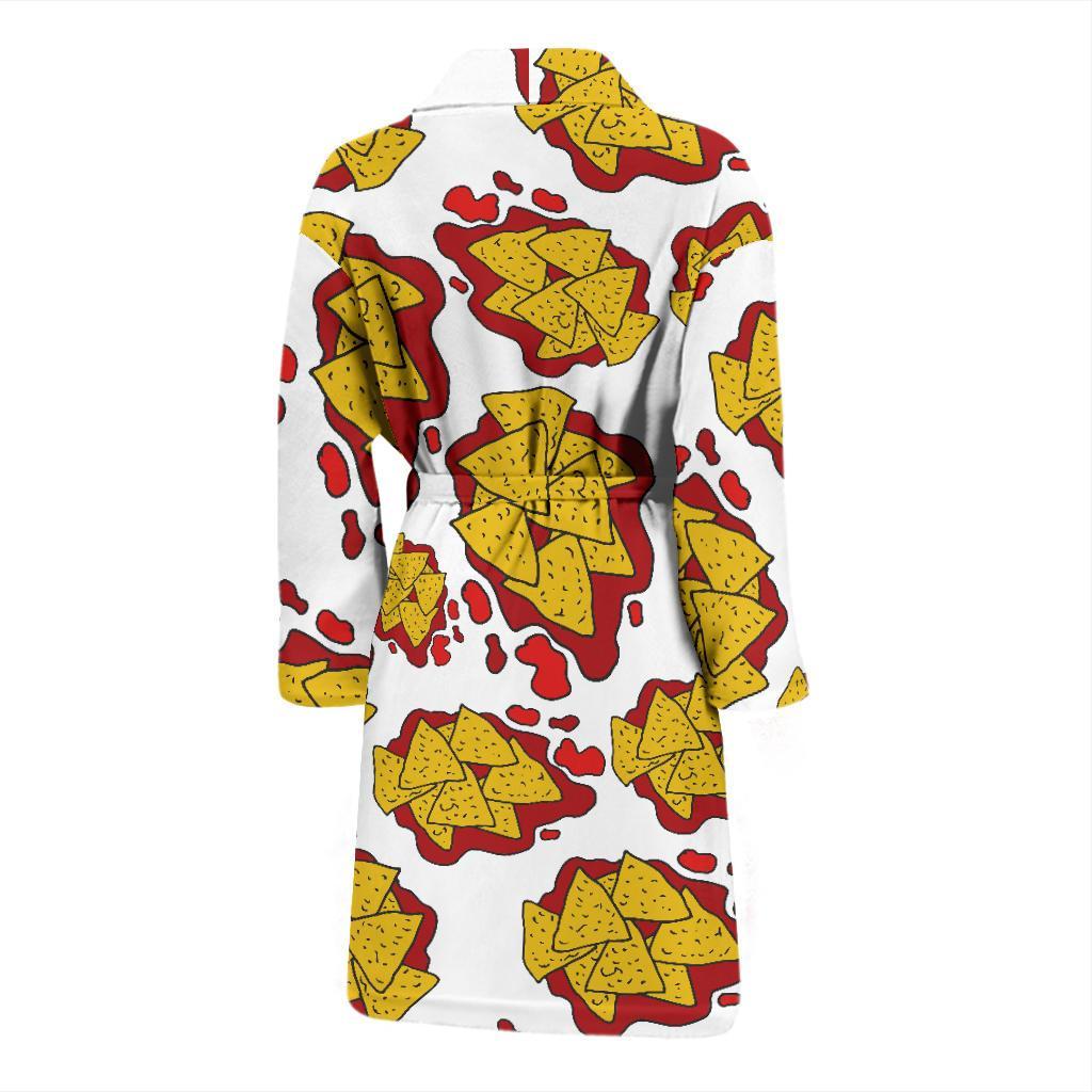 Nachos Pattern Print Design A03 Men Bathrobe-JORJUNE.COM
