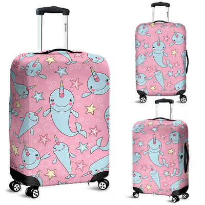 Narwhal Cartoon Cute Print Luggage Cover Protector