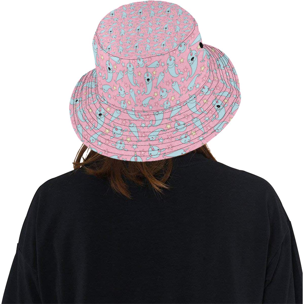 Narwhal Cartoon Cute Print Unisex Bucket Hat