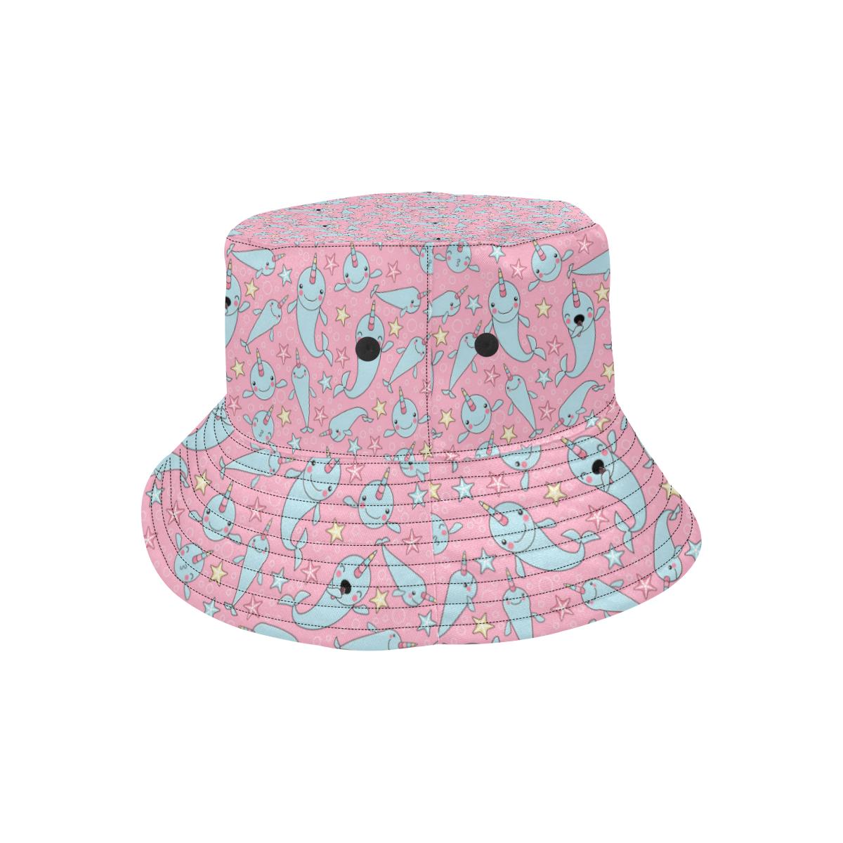 Narwhal Cartoon Cute Print Unisex Bucket Hat