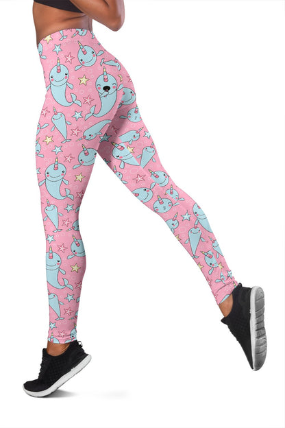 Narwhal Cartoon Cute Print Women Leggings