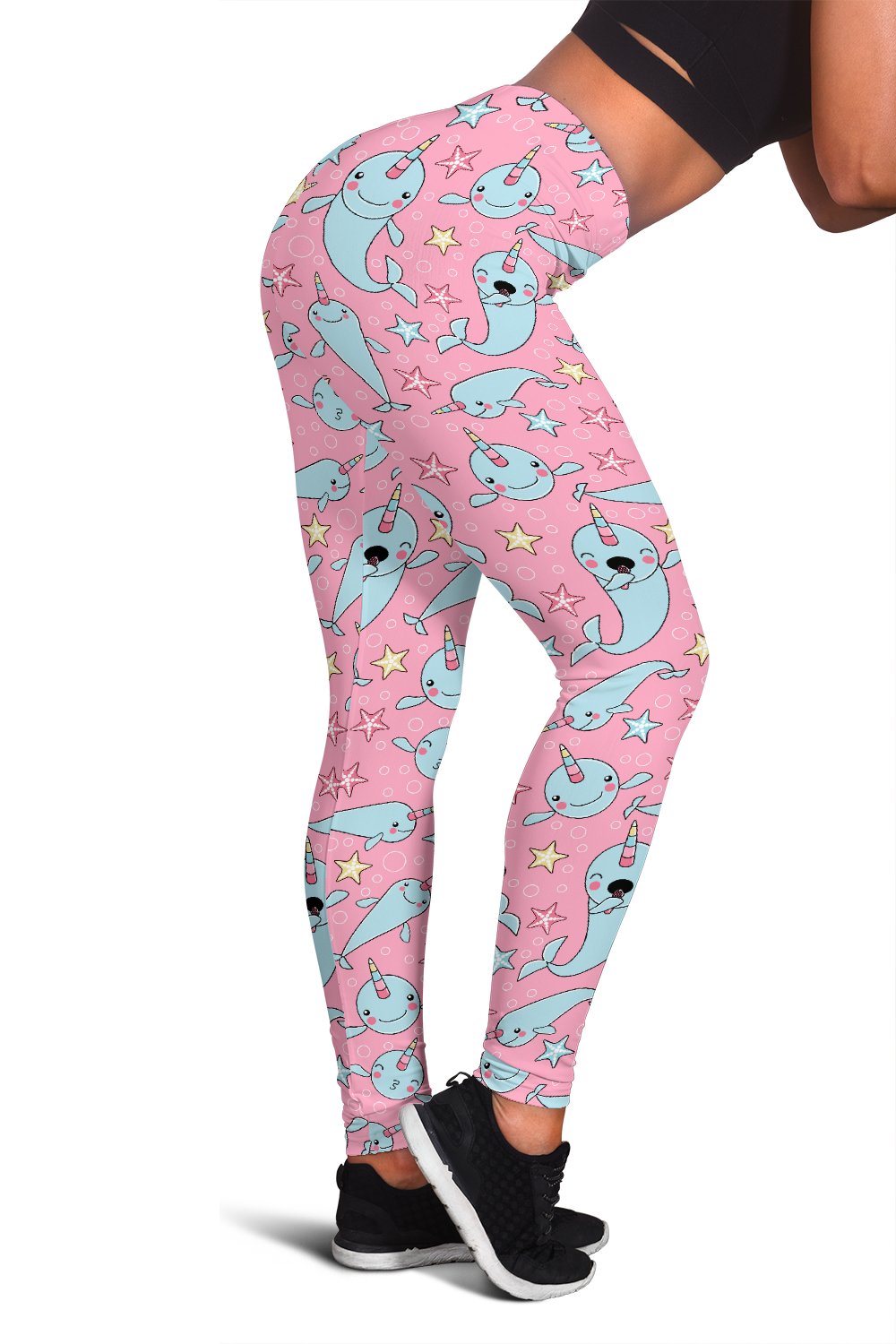Narwhal Cartoon Cute Print Women Leggings