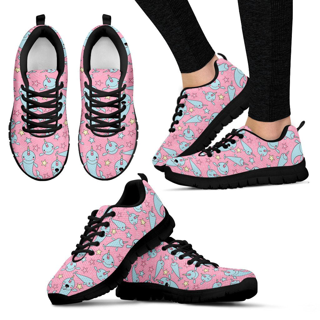 Narwhal Cartoon Cute Print Women Sneakers Shoes