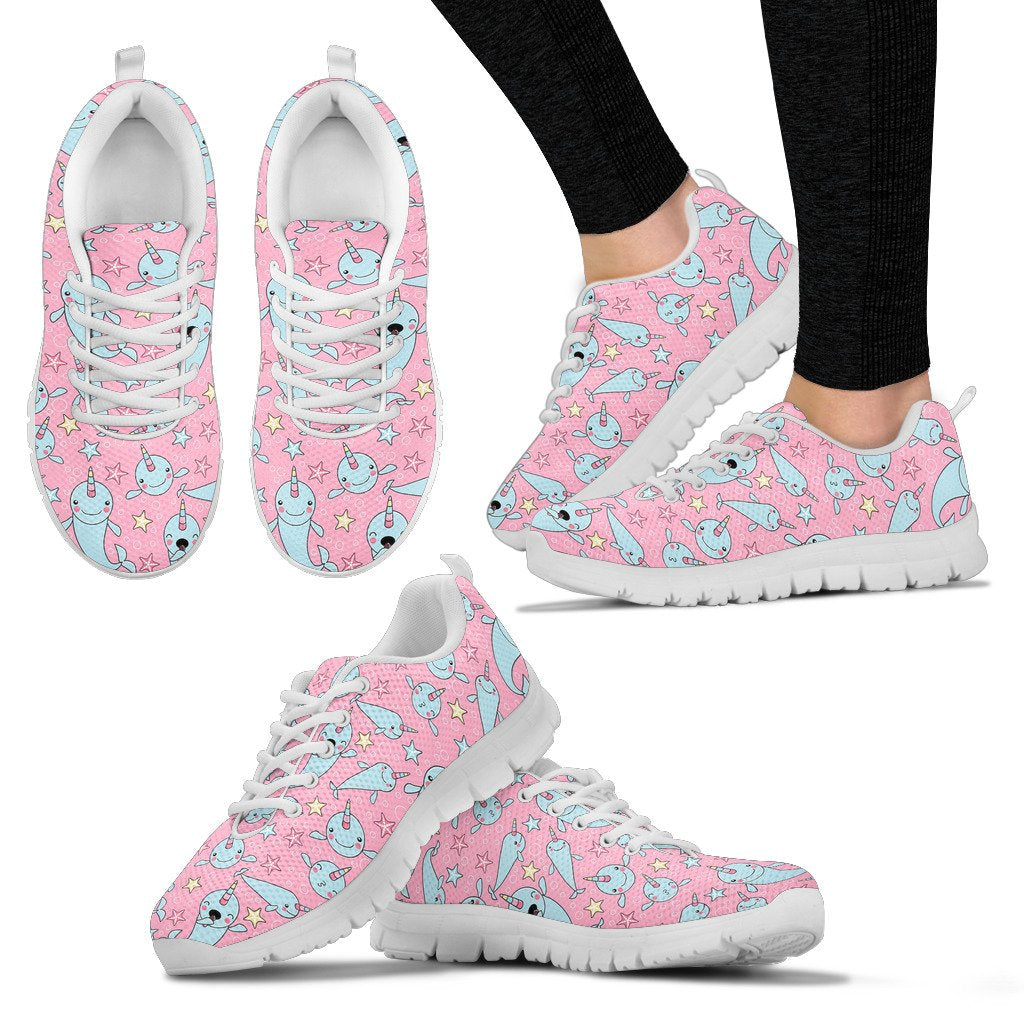 Narwhal Cartoon Cute Print Women Sneakers Shoes