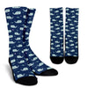 Narwhal Design Print Crew Socks