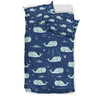 Narwhal Design Print Duvet Cover Bedding Set