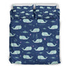 Narwhal Design Print Duvet Cover Bedding Set