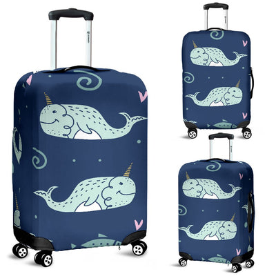 Narwhal Design Print Luggage Cover Protector