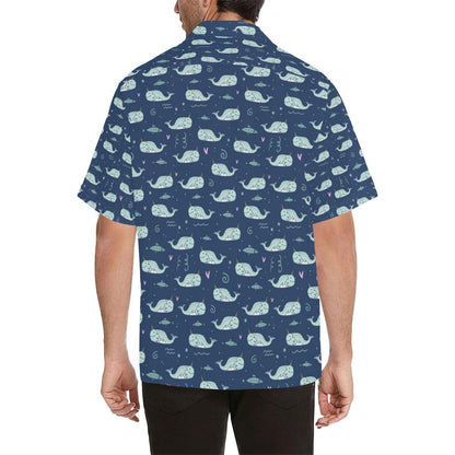 Narwhal Design Print Men Aloha Hawaiian Shirt