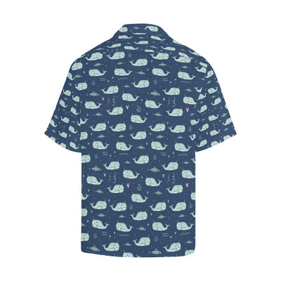 Narwhal Design Print Men Aloha Hawaiian Shirt