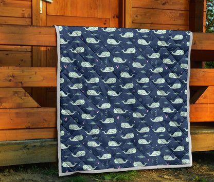 Narwhal Design Print Premium Quilt-JTAMIGO.COM