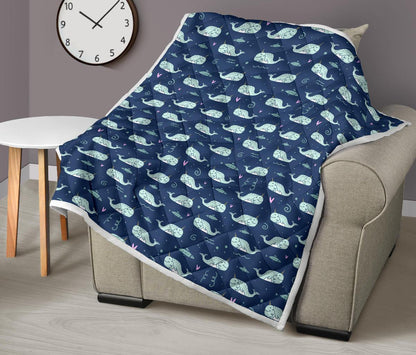Narwhal Design Print Premium Quilt-JTAMIGO.COM