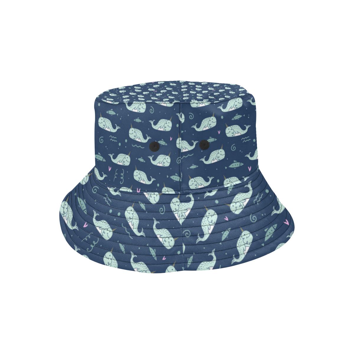 Narwhal Design Print Unisex Bucket Hat