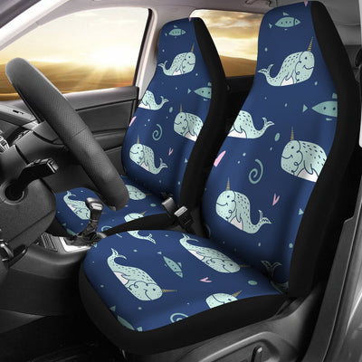 Narwhal Design Print Universal Fit Car Seat Covers
